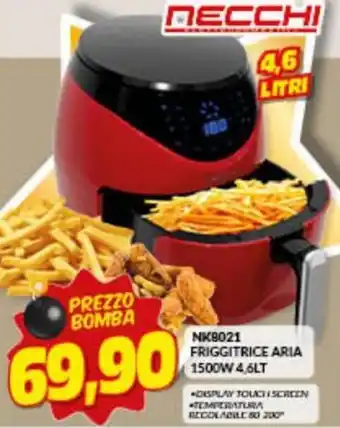 Necchi NK8021 Friggitrice Aria 1500W 4,6Lt