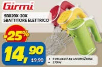 Risparmio Casa Girmi SB020X-30X Sbattitore Elettrico offerta