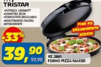 Risparmio Casa Tristar PZ-2891 Forno Pizza Maker offerta