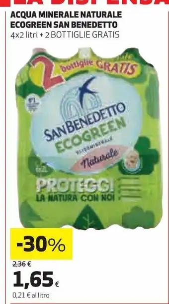 Ipercoop Acqua minerale naturale ecogreen san benedetto offerta