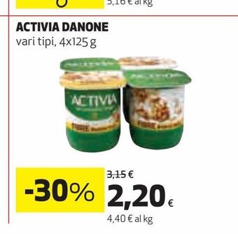 Ipercoop Activia danone offerta