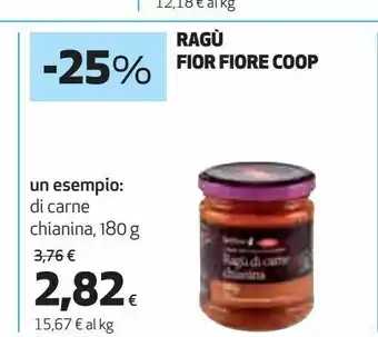 Ipercoop Ragù fior fiore coop offerta