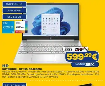 Euronics Notebook hp 15 s - fq4002nl offerta