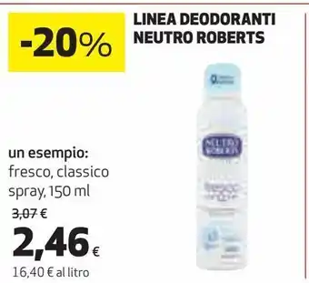Ipercoop Linea deodoranti neutro roberts offerta