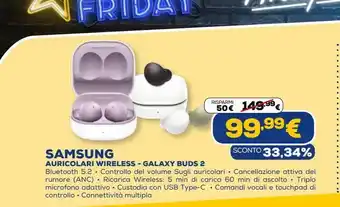 Euronics Auricolari wirelss - galaxy buds 2 samsung offerta