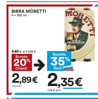 Coop Moretti Birra offerta