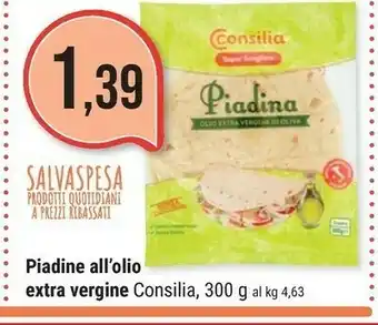Supermercati Gulliver Consilia Consilia Piadine All Olio Extra Vergine offerta