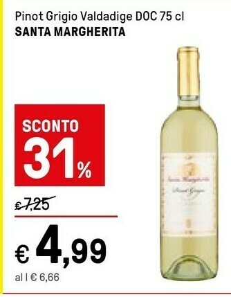 Iper La Grande Santa Margherita Pinot Grigio Valdadige Doc offerta