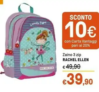 Iper La Grande Rachel Ellen Zaino 3 Zip offerta