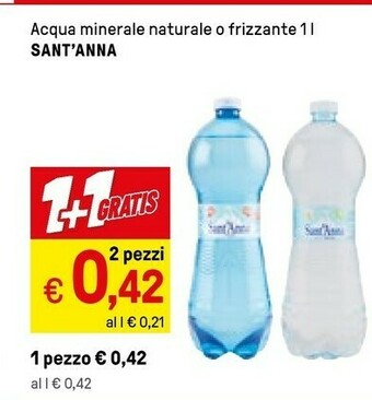 Iper La Grande Sant'anna Acqua Minerale Naturale 1000 G(ml) offerta