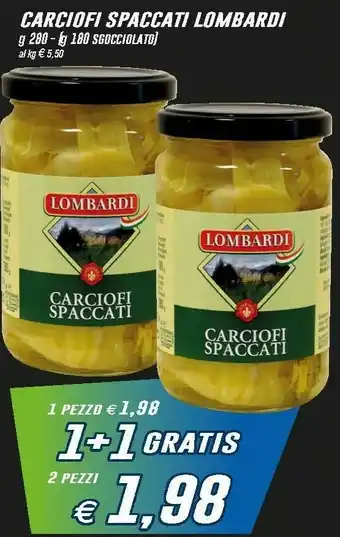 Prix Quality Lombardi Carciofi Spaccati 280 G offerta