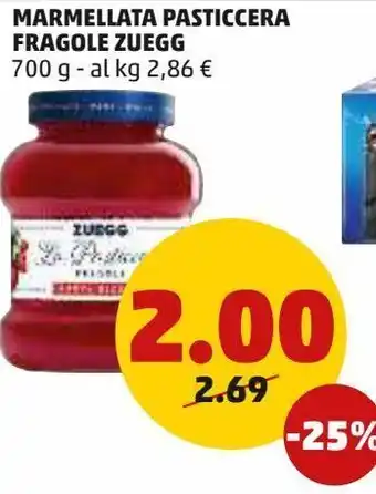 PENNY Marmellata pasticcera fragole zuegg offerta