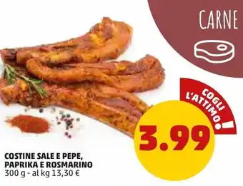 PENNY Costine sale e pepe, paprika e rosmarino offerta