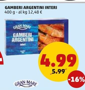 PENNY Gamberi argentini interi offerta