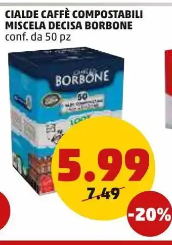 PENNY Cialde caffè compostabili miscela decisa borbone offerta