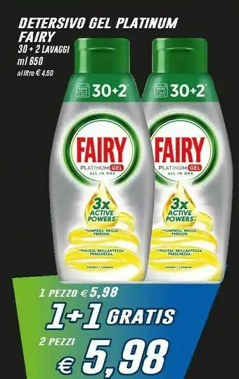 Fairy Platinum Gel 3x Active Powers 650 Ml