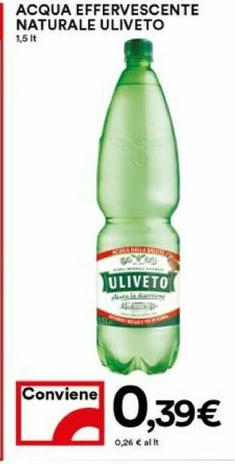 Coop Uliveto Acqua Minerale Effervescente Naturale offerta