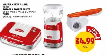 PENNY Waffle maker ariete, popcorn popper ariete, grattugia offerta