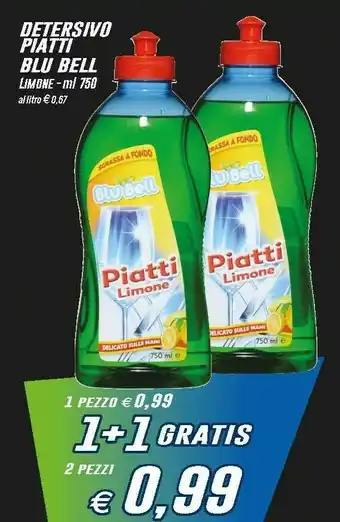 Prix Quality Blu Bell Piatti Limone Detersivo 750 Ml offerta