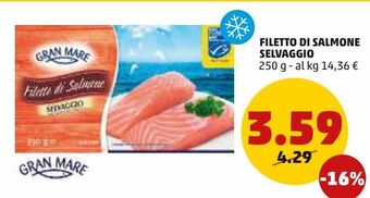PENNY Filetto di salmone selvaggio offerta
