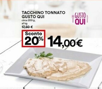 Coop Coop Tacchino Tonnato Gusto Qui offerta