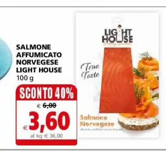 Il Gigante Salmone affumicato norvegese light house 100g offerta