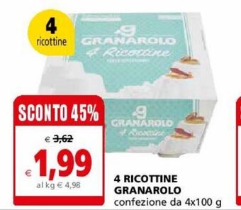 Il Gigante 4 ricottine granarolo offerta