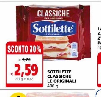 Il Gigante Sottilette classiche le originali 400 g offerta