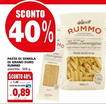 Il Gigante Pasta di semola di grano duro rummo 500 g offerta