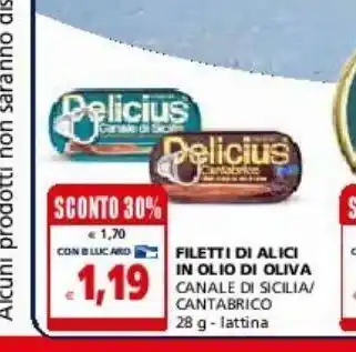 Il Gigante Filetti di alici in olio di oliva offerta