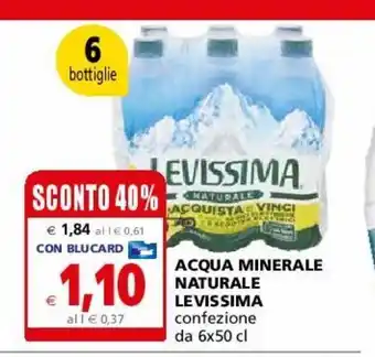 Il Gigante Acqua minerale naturale levissima confezione da 6 x 50 cl offerta