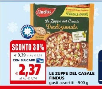 Il Gigante Le zuppe del casale findus 500g offerta