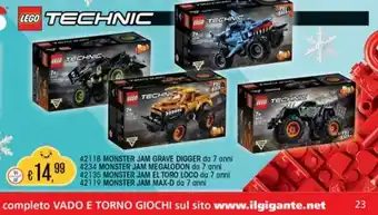 Il Gigante Monster jam grave digger offerta