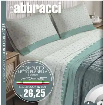 Completo letto flanella