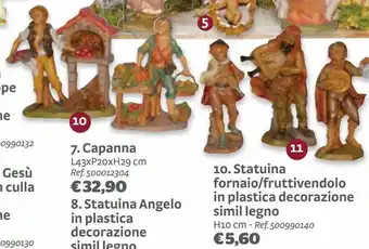 Bricocenter Statuina fornaio / fruttivendolo in plastica decorazione simil legno offerta