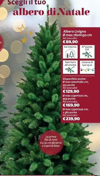Bricocenter Albero livigno offerta
