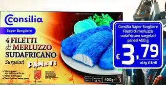 Sacoph Consilia Saper Scegliere Filetti di merluzzo sudafricano surgelati panati 400 g offerta