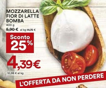 Coop Mozzarella Fior Di Latte Bomba offerta