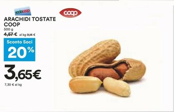 Coop Arachidi Tostate offerta