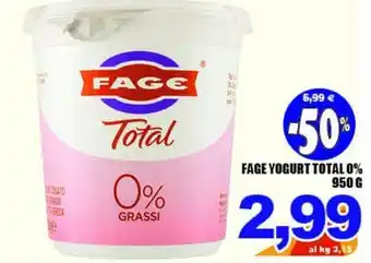 Sacoph Fage Yogurt Total 0% 950 g offerta