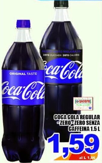Sacoph Coca-Cola Regular-Zero-Zero Senza Caffeina 1,5 L offerta