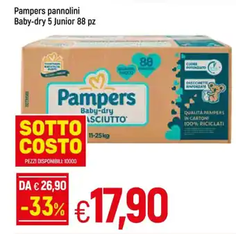 Galassia Pampers Baby-Dry Pannolini 5 Junior 88 pz offerta