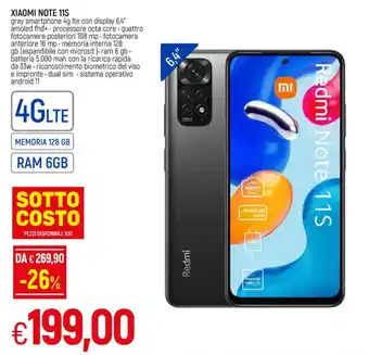 Galassia Xiaomi Note 11S offerta