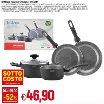 Galassia Batteria pentole "Insieme" moneta offerta