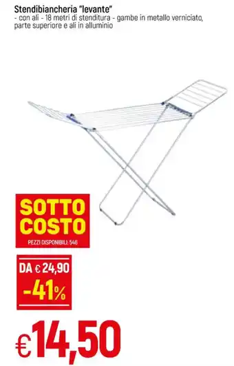 Galassia Stendibiancheria "levante" 18 metri offerta