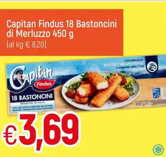 Galassia Capitan Findus 18 Bastoncini di Filetti di Merluzzo 450 g offerta