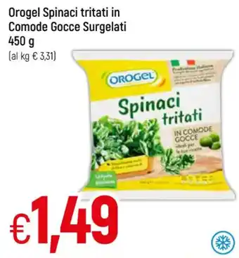 Galassia Orogel Spinaci tritati in Comode Gocce Surgelati 450 g offerta