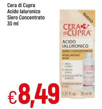Galassia Cera di Cupra Acido Ialuronico Siero Concentrato 30 ml offerta