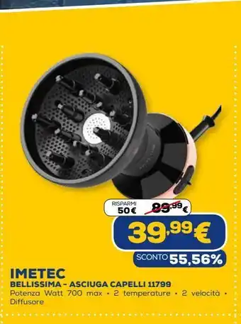 Euronics Bellissima - asciugacapelli 11799 imetec offerta
