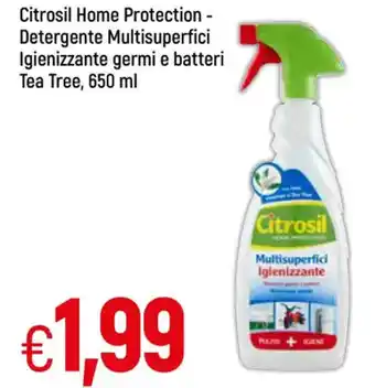 Galassia Citrosil Home Protection - Detergente Multisuperfici Igienizzante germi e batteri Tea Tree, 650 ml offerta